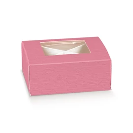 Ablakos doboz pink kocka 100*100*40 mm